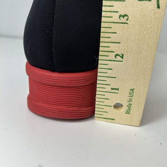 IRi NYC Wes I Black Red Neoprene Wavy Heel Futuristic Sneaker SZ 8 - Picture 12 of 13
